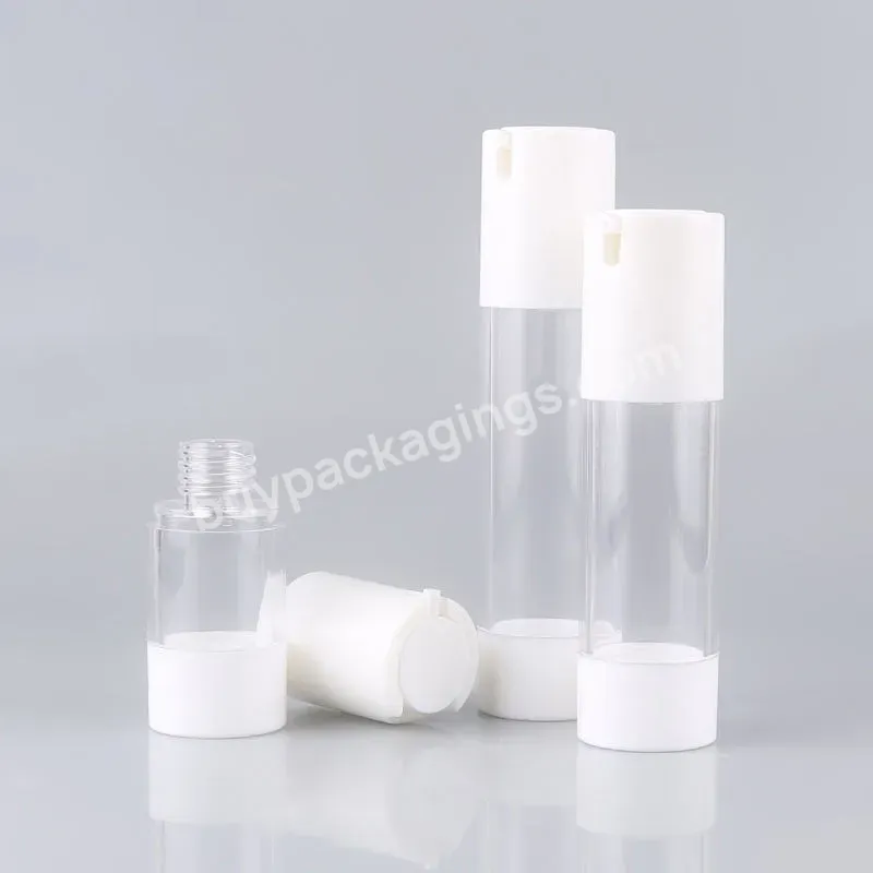 Small High Quantity Acrylic 15ml 30ml 50ml With Cap Airless Pump Bottle Empty Travel Lotion Bottle