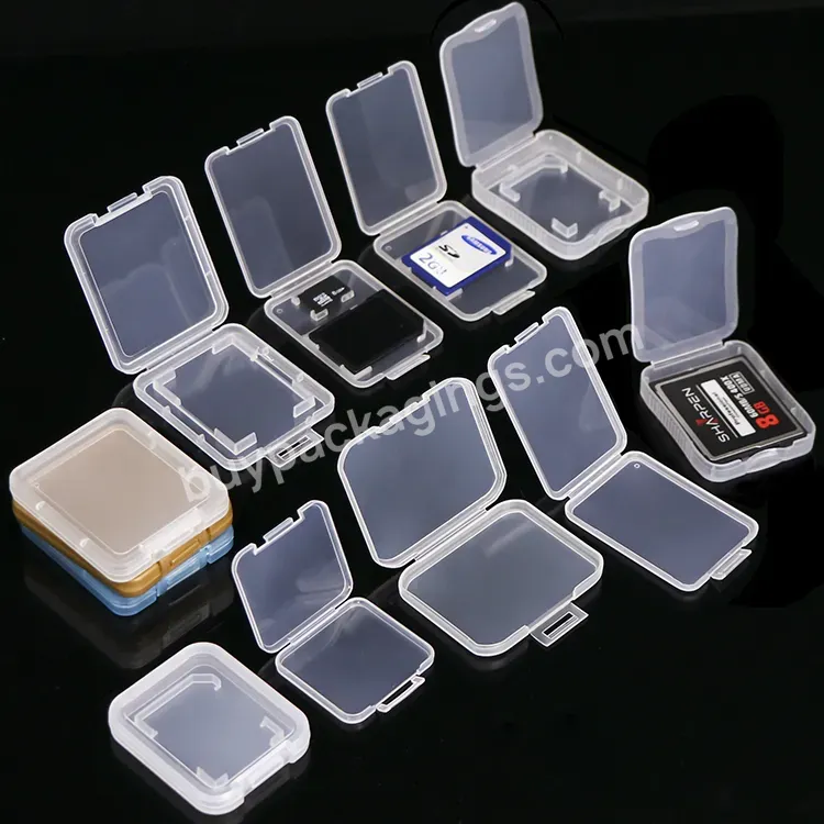 Small Mini 4.5mm Sd Memory Card Holder Case Standard Sdhc Tf Sd Card Adapter Holder For Micro Sd Sim Plastic Card Case