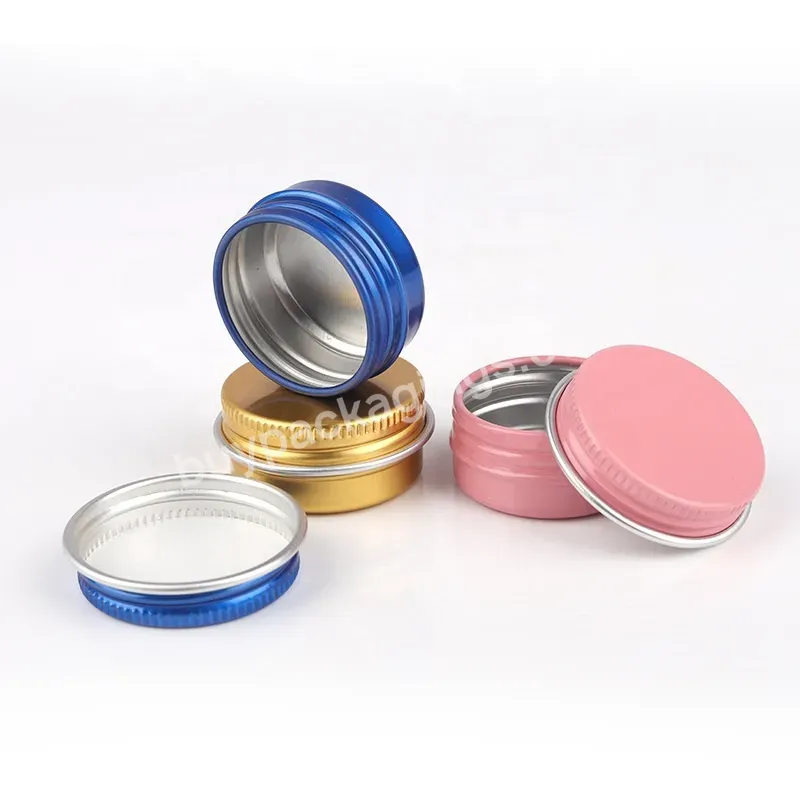 Small Mini Cosmetic 10g Round Metal Aluminum Eye Cream Jar Aluminum Lip Balm Container
