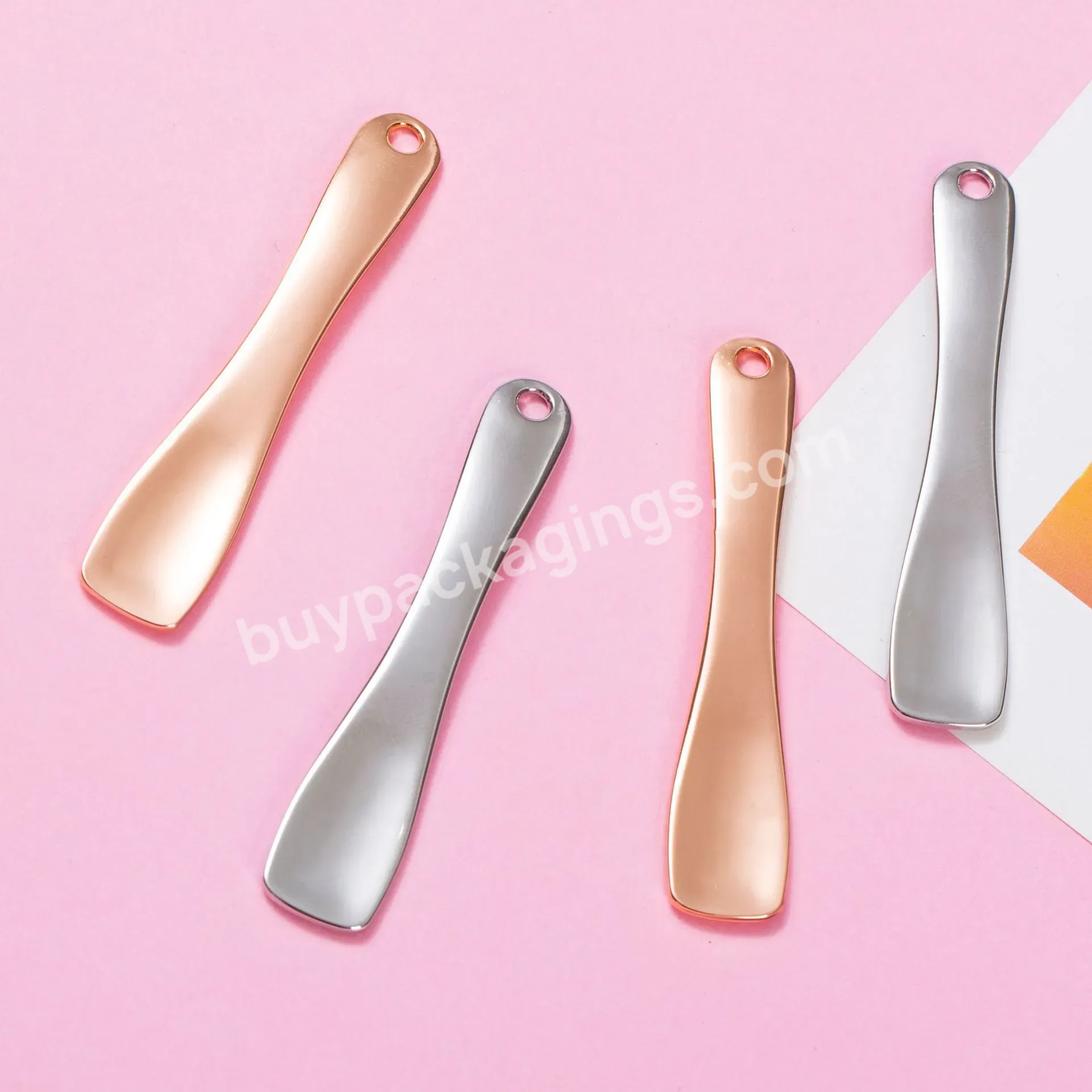 Small Mini Metal Zinc Face Cream Mask Applicator Spoon Eye Massage Makeup Cosmetic Spatula - Buy Metal Cosmetic Spatulas Eye Cream Smooth And Flat Cosmetic Spatulas Flat Mixing Spoon,Stainless Steel Makeup Spatula Gold Color,Luxury Gold Eye Cream Mas