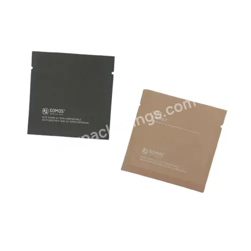 Small Mini Packet Cosmetic Sample Packaging Three Side Seal Paper Tea Bag Sachet