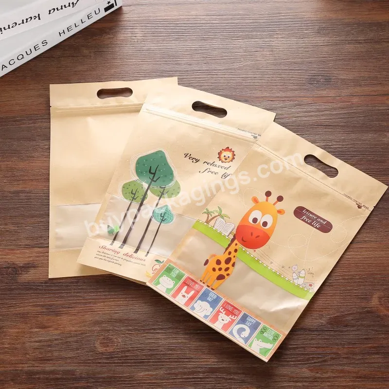 Small Moq Custom Logo 1000 Pcs Spices Snack Nuts Stand Up Packaging Bag Resealable Food Grade Kraft Paper Zipper Bag