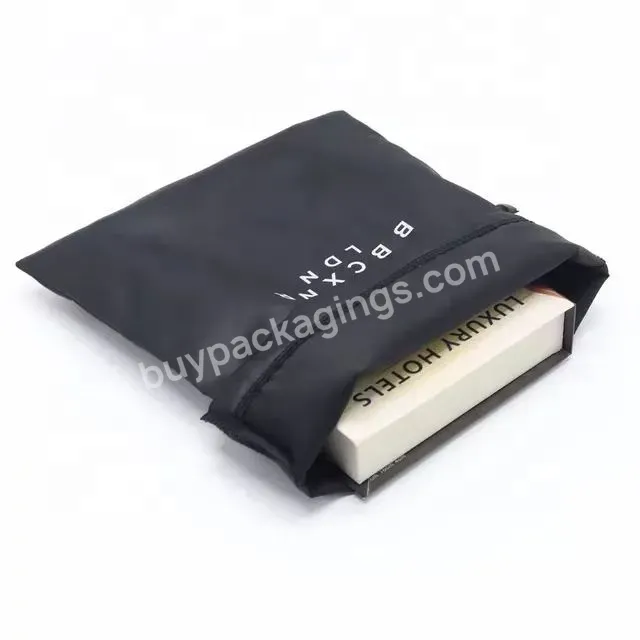 Small Moq Wholesales Wig Satin Pouch Bags With Logo Custom Luxury Women Silk Hair Big Black Drawstring Bags For Hair Bundle