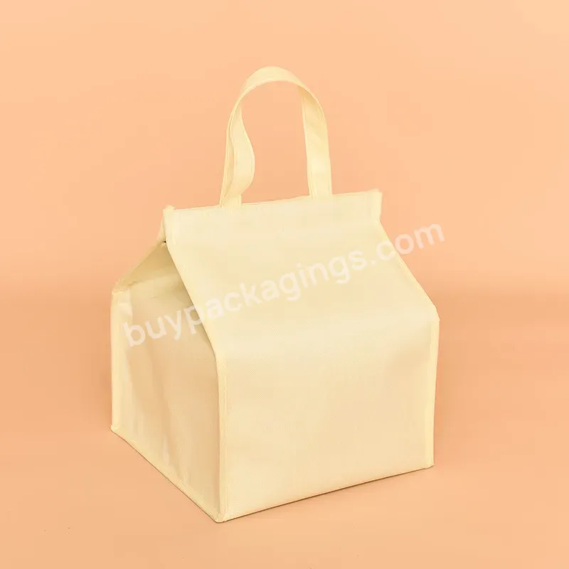 Small Order Promotional Cheap Custom New Popular Zipper Reusable Color Cake Packing Insulation Non Woven Shopping Bag