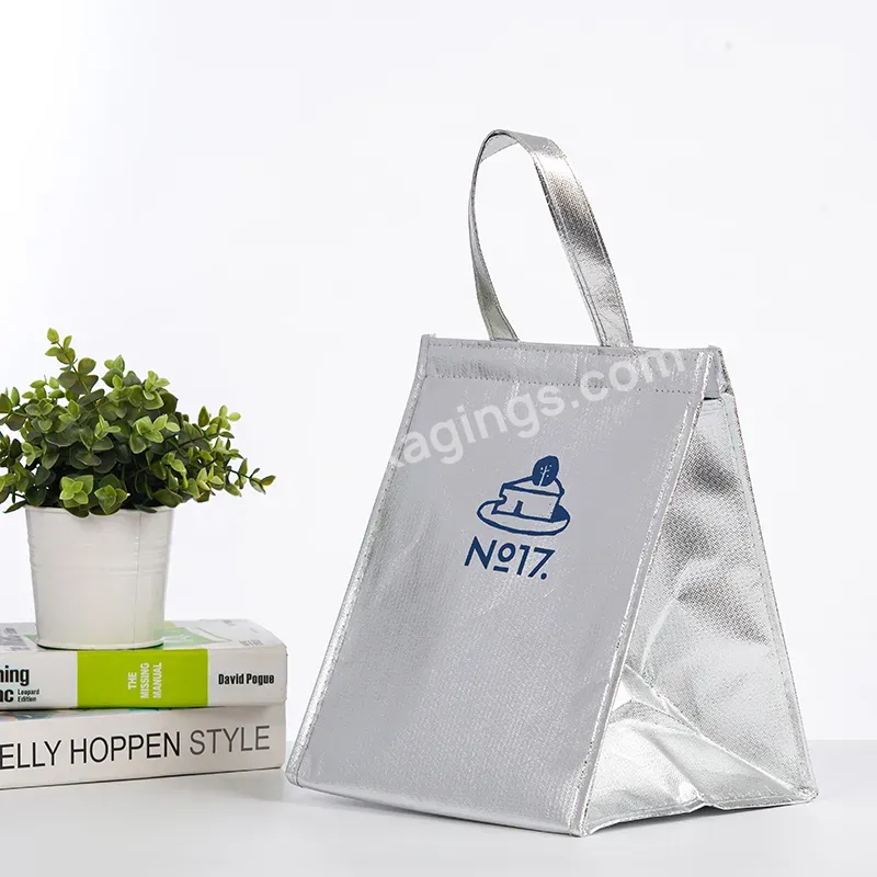 Small Order Promotional Cheap Custom New Popular Zipper Reusable Color Cake Packing Insulation Non Woven Shopping Bag