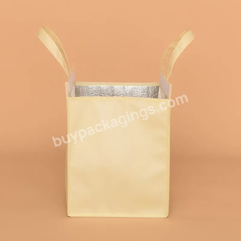 Small Order Promotional Cheap Custom New Popular Zipper Reusable Color Cake Packing Insulation Non Woven Shopping Bag