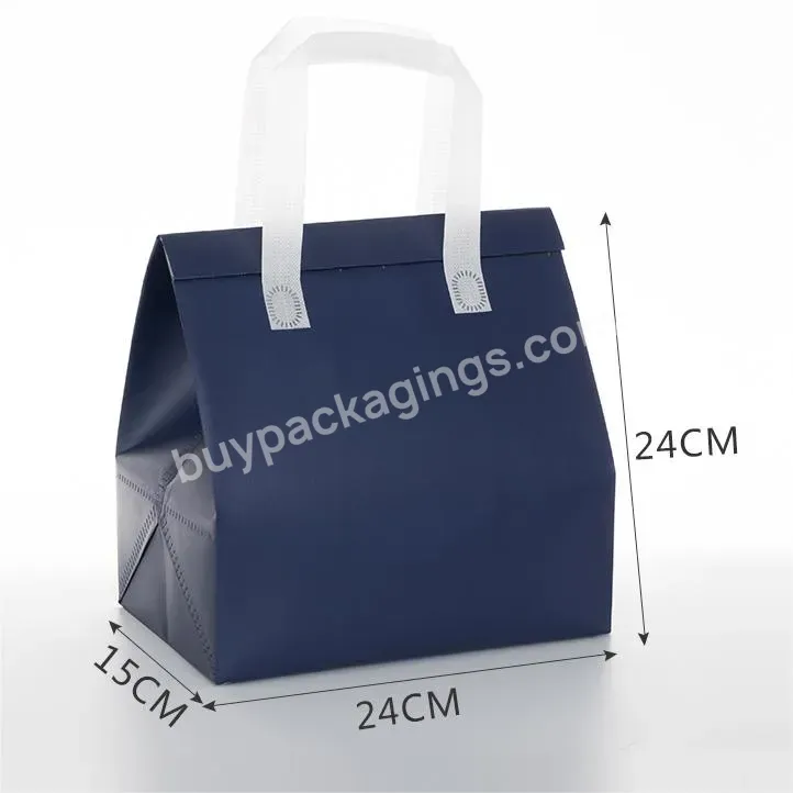 Small Order Promotional Cheap Custom Popular Reusable Color Cake Packing Insulation Non Woven Shopping Bag