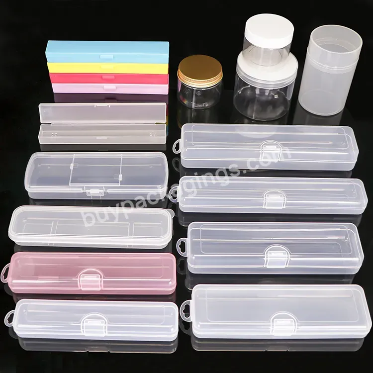 Small Organizer Case Makeup Brush Case Jewelry Tool Box Plastic Packaging Container Box Razor Tube Pp Battery Plastic Case