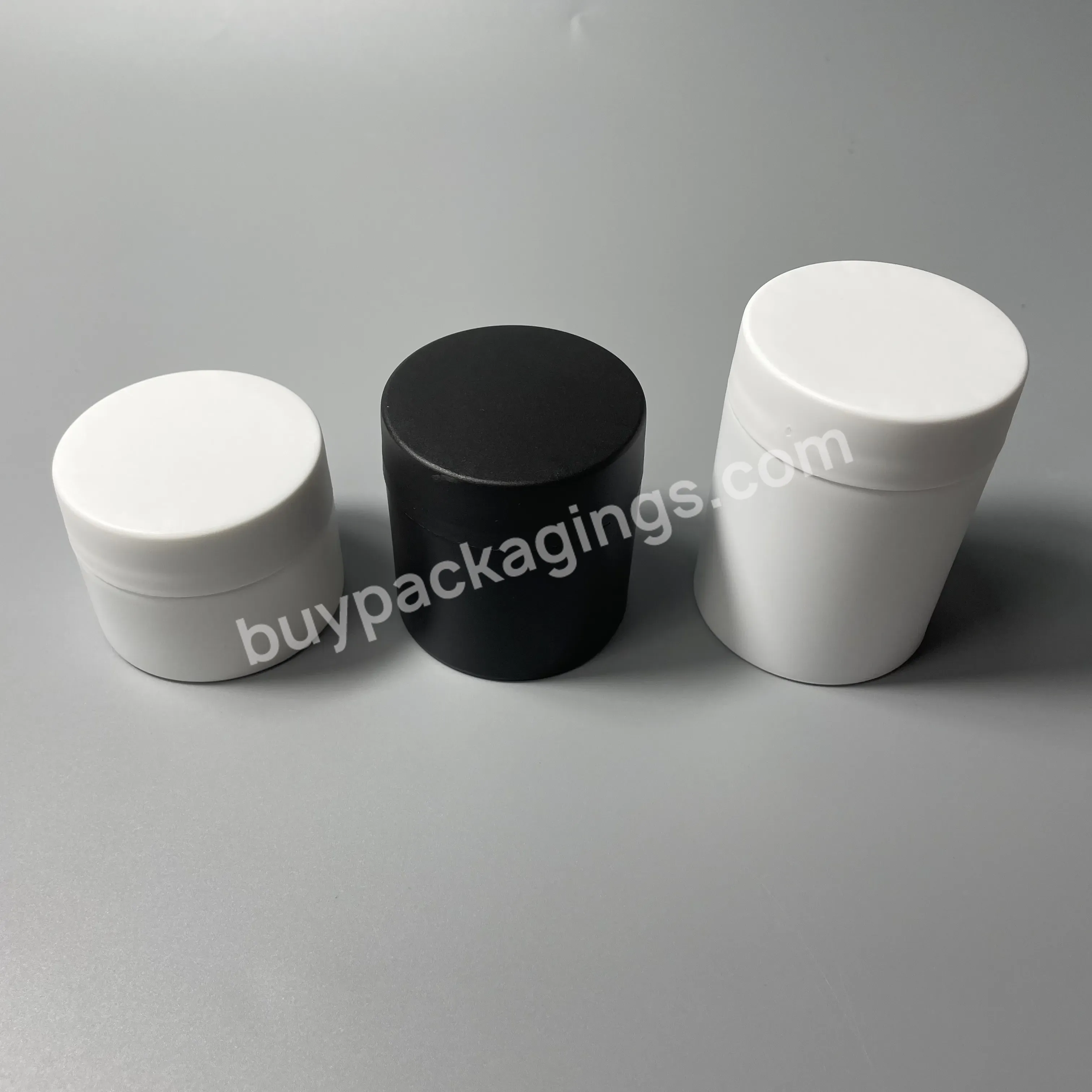 Small Plastic Matte Black Soft Touch Hdpe Bottle Capsule Packaging Pill Capsule Jars With Screw Lid