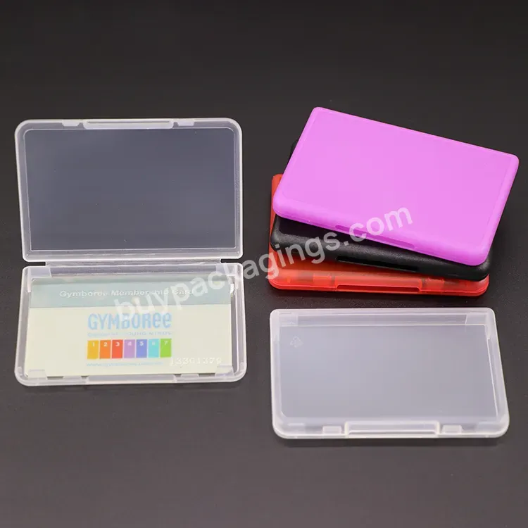 Small Plastic Storage Pp Jewelry Display Box Id Card Case Holder Ban Credit Sim Card Packaging