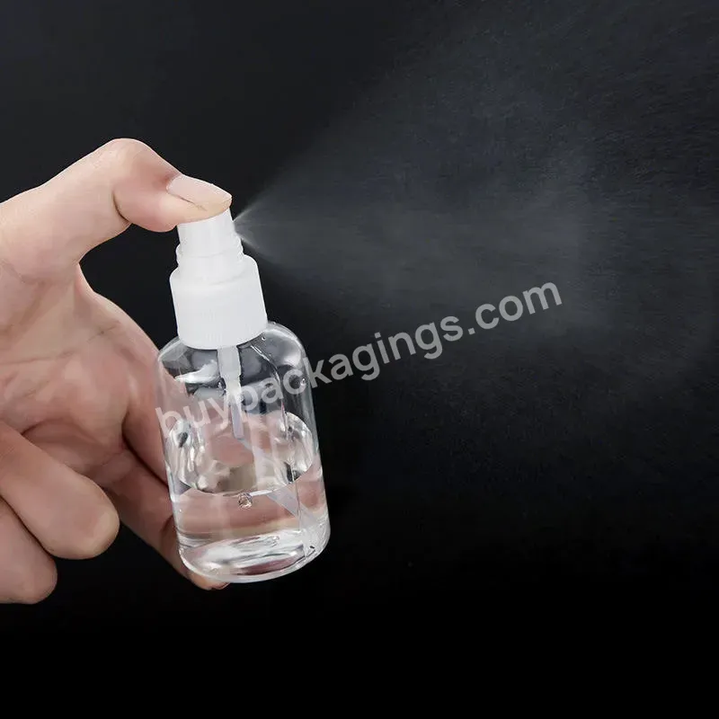 Small Portable 30ml 50ml Transparent Plastic Perfume Alcohol Skincare Toner Fine Mist Spray Bottle