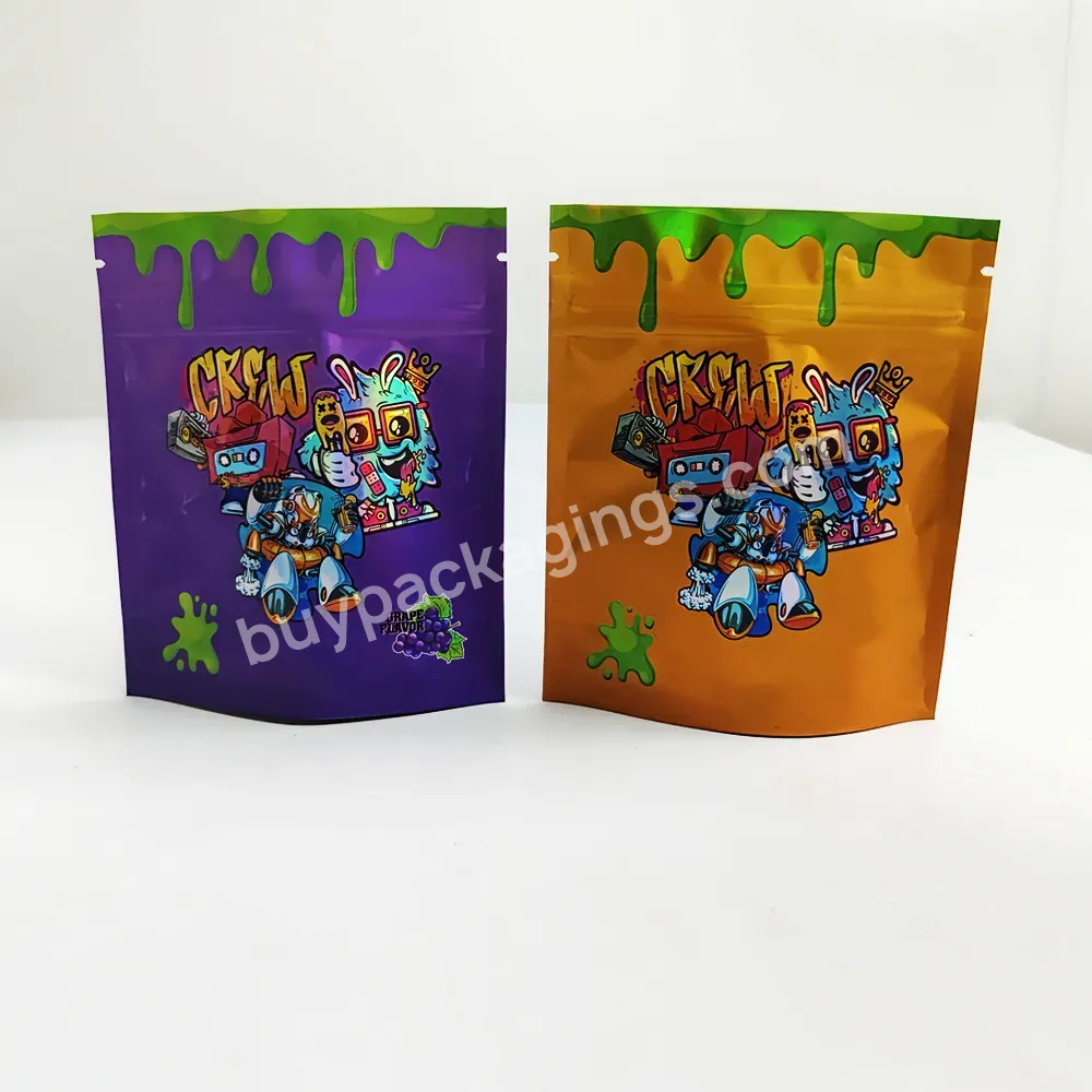 Small Resealable Ziplock Edible Candy Smell Proof Stand Up Plastic Zip Cut Out Shape Mylar Bags Custom 1g 3.5g 7g