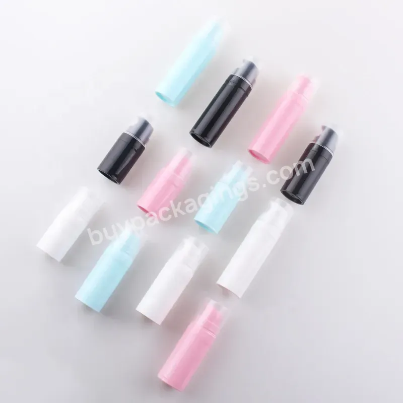 Small Size 5/10/15/30/50ml Plastic Pp Airless Pump Bottles With Press Snap On Neck