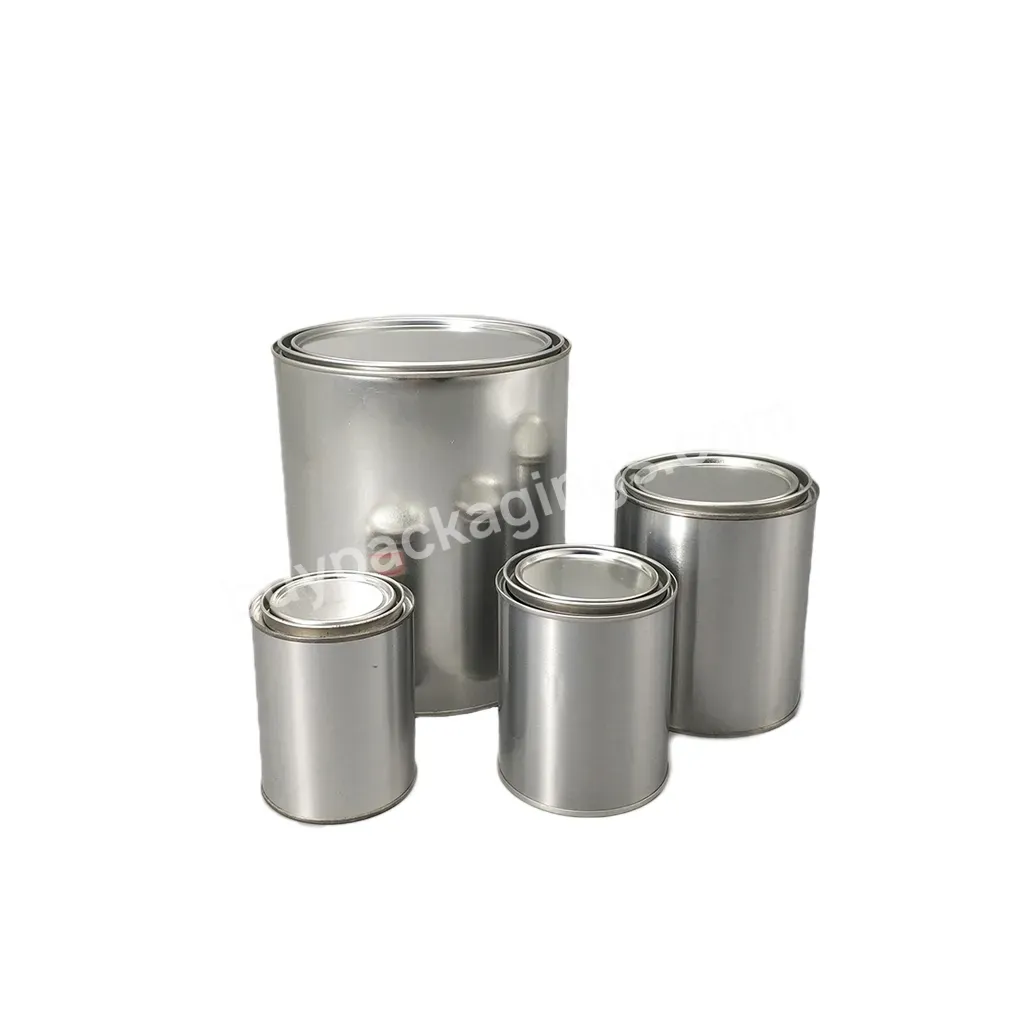 Small Tin Container Mini Empty Round Metal Paint Tin Cans With Lid For Paint And Candles