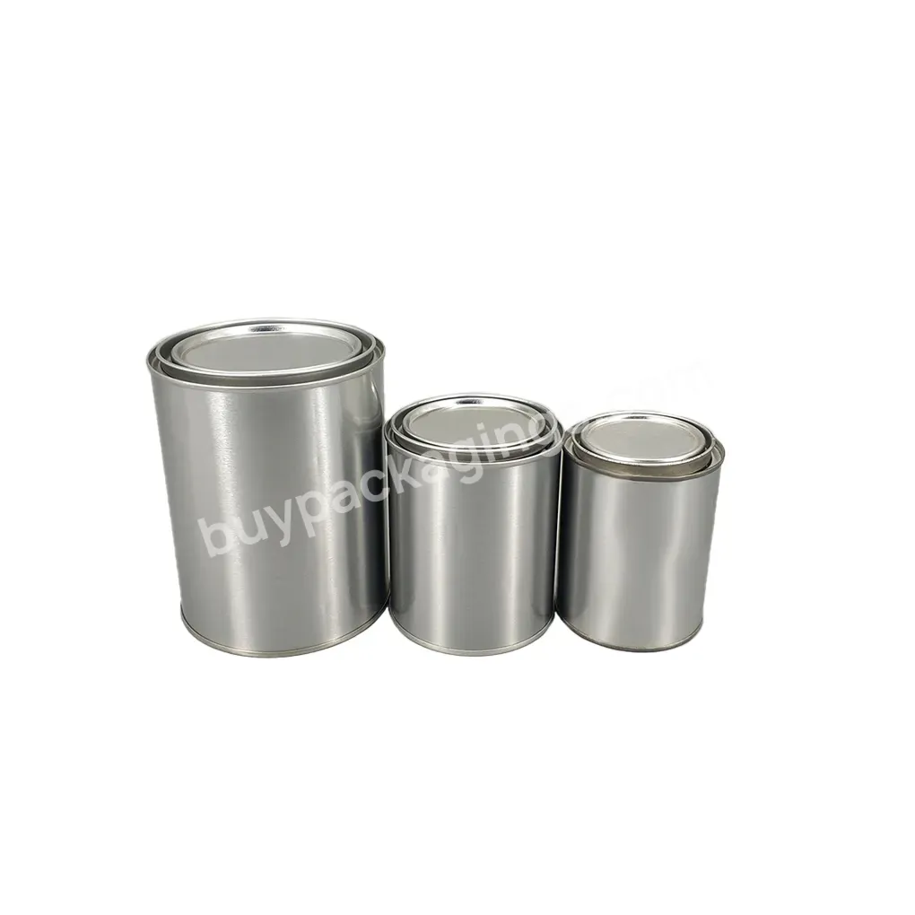 Small Tin Container Mini Empty Round Metal Paint Tin Cans With Lid For Paint And Candles