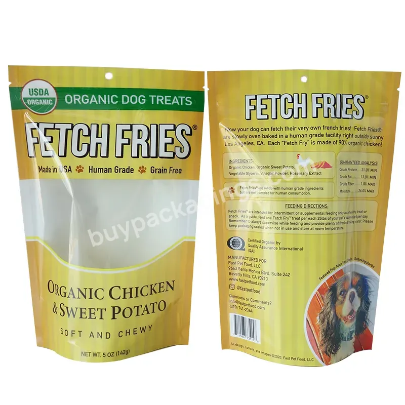 Smell Proof Pet Dog Food Glossy Print Mylar Bags Custom Aluminum Foil Stand Up Bag Plastic Pet Food Bag