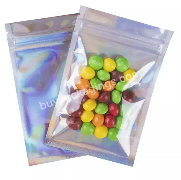 Smell Proof Resealable Plastic Zipper Vertical Bag Polyester Film Bag Printed Sealed Biscuit Food Custom Candy Bag