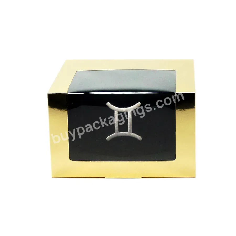 Snapback Cap Paper Box Wholesale With Pvc Clear Window Gift Shipping Baseball Cap Display Box Packaging With Your Design Printed