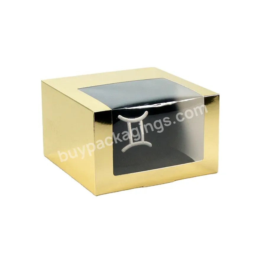 Snapback Cap Paper Box Wholesale With Pvc Clear Window Gift Shipping Baseball Cap Display Box Packaging With Your Design Printed