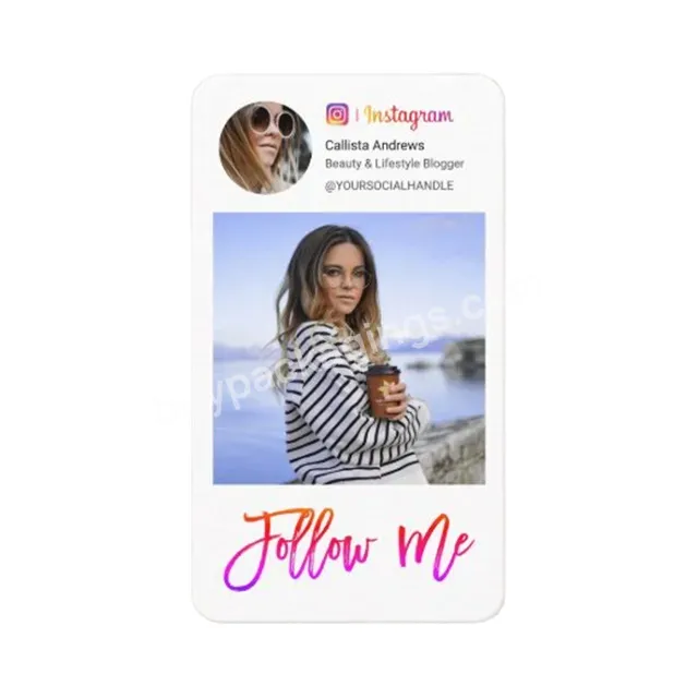 Social Media Instagram Photos Minimal Photography Calling Card Modern Follow Me Photo Social Media Square Business Card - Buy Social Media Square Business Card,Business Card,Textile Business Card.