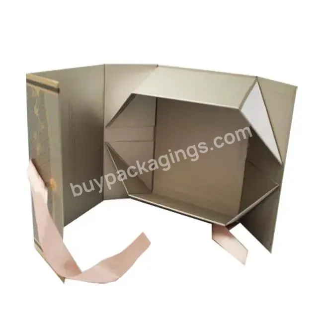 Socks Underwear Bra Magnetic Folding Paper Gift Boxes For Packaging Box With Ribbon