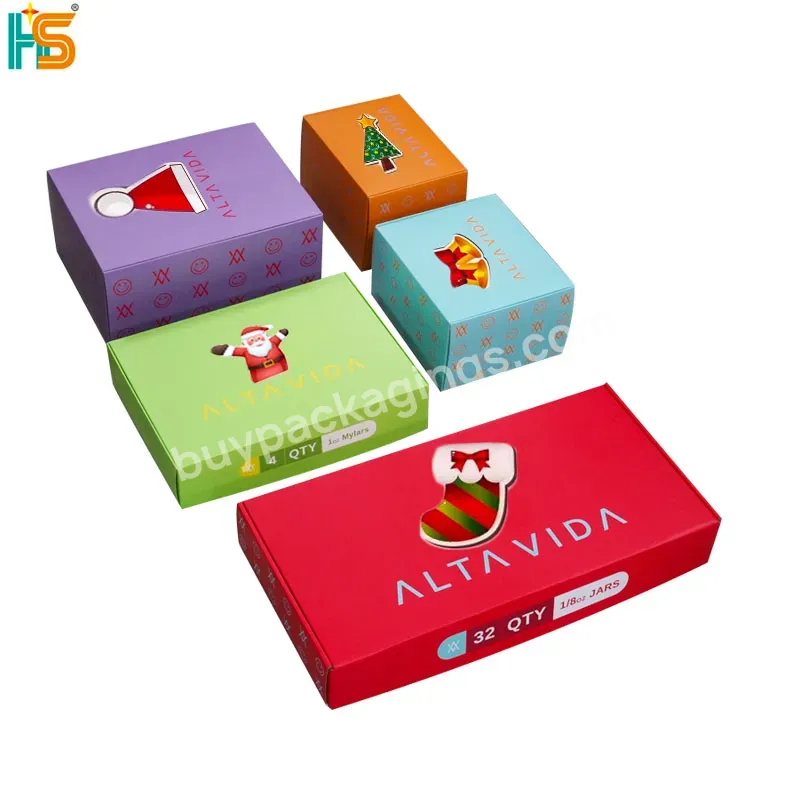 Socks Wrapping Box Packaging Custom Logo Christmas Gift Printed Tin Mailer Shipping Box