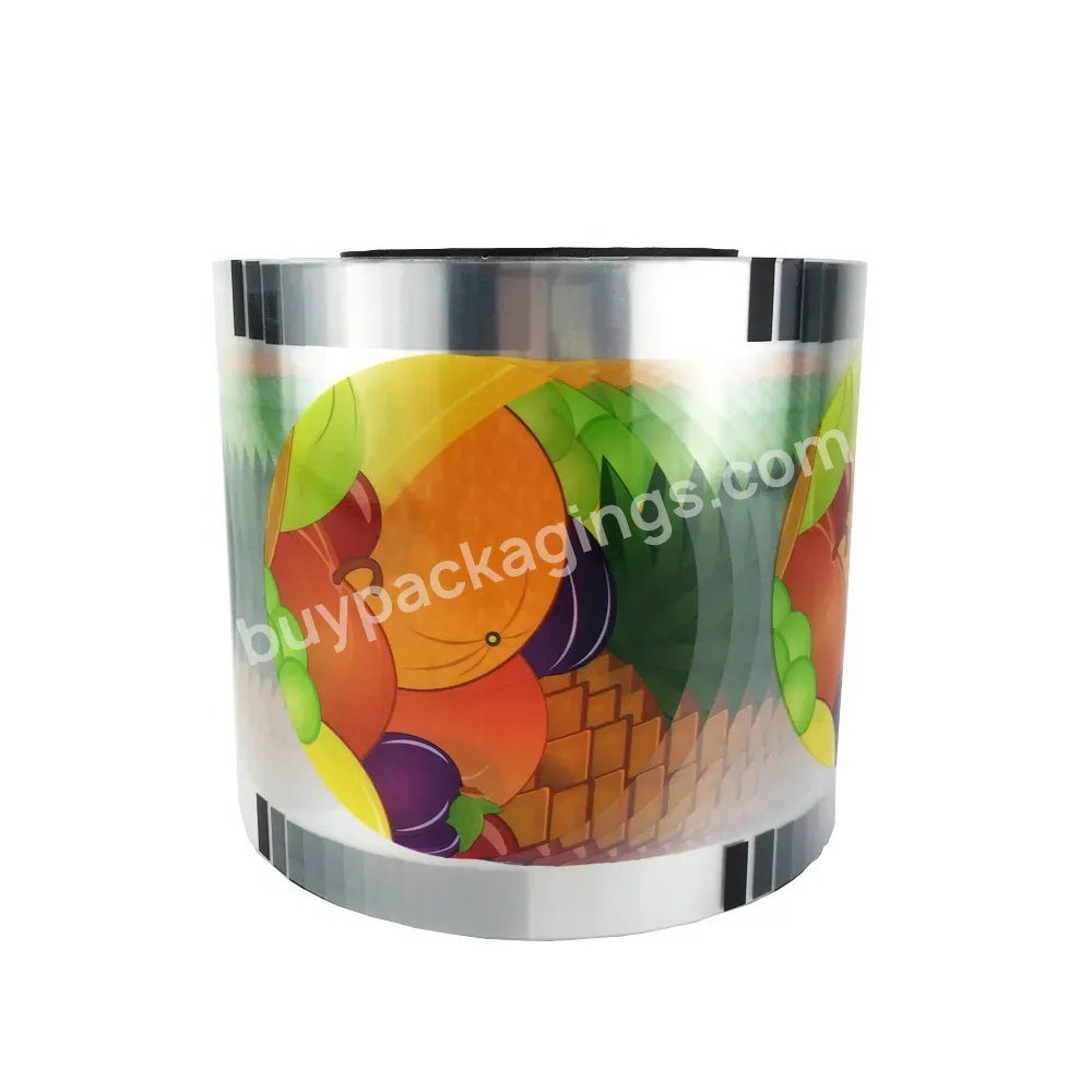 Soft High Quality Food Grade Custom Printed Logo Transparent Packaging Roll Paper Plastic Pp Cup Sealing Film