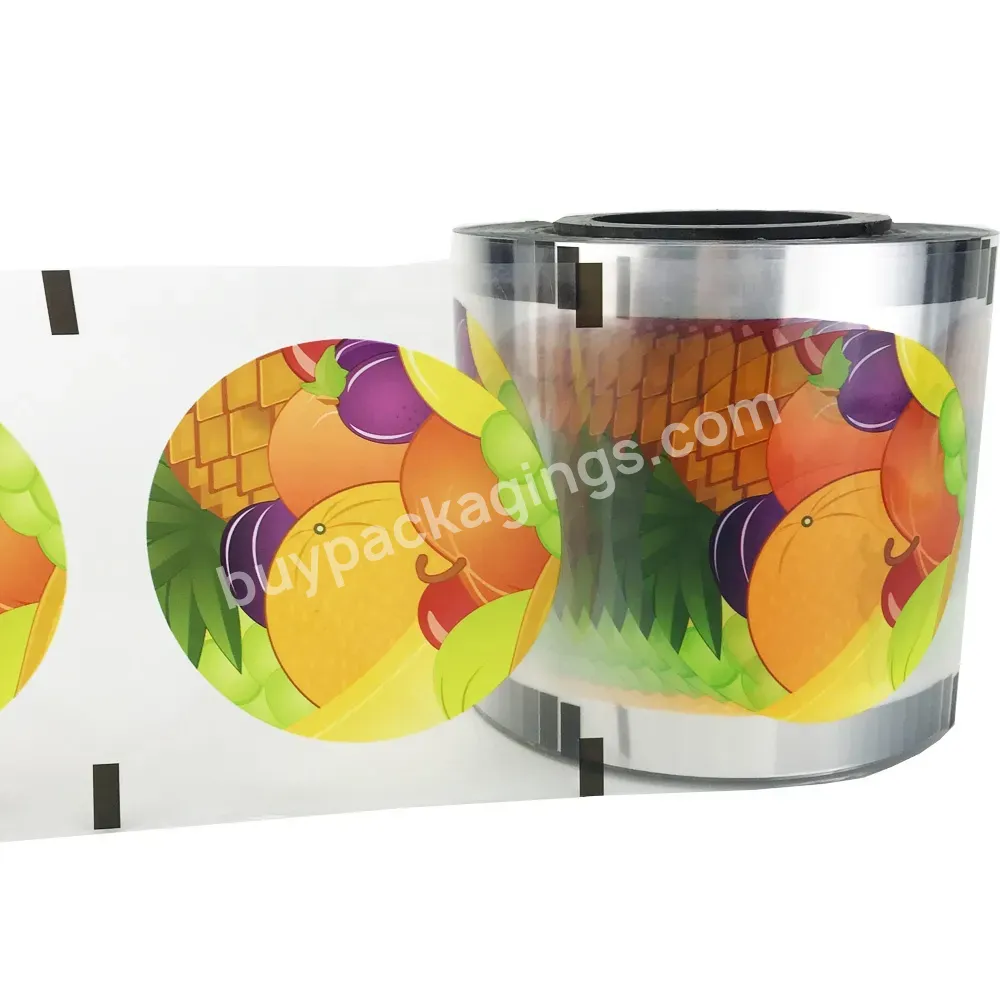 Soft High Quality Food Grade Custom Printed Logo Transparent Packaging Roll Paper Plastic Pp Cup Sealing Film