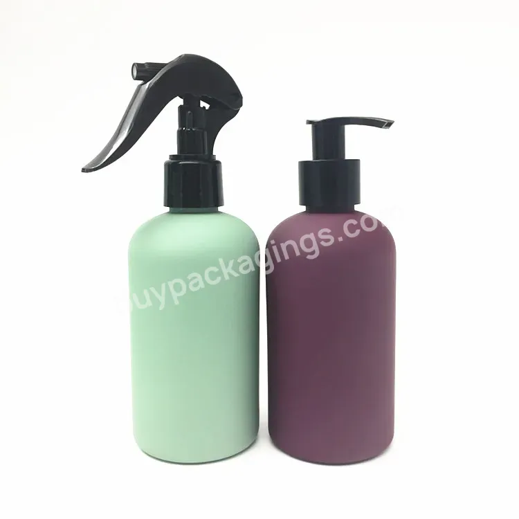 Soft Touch Empty Body Lotion Round Boston Plastic Pet Bottle