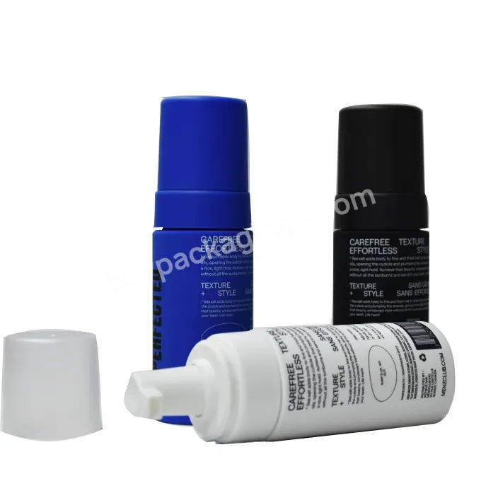 Soft Touch Empty Plastic Foam Pump Bottle 120ml Black White Blue Pet Face Wash Mousse Foam Pump Bottle