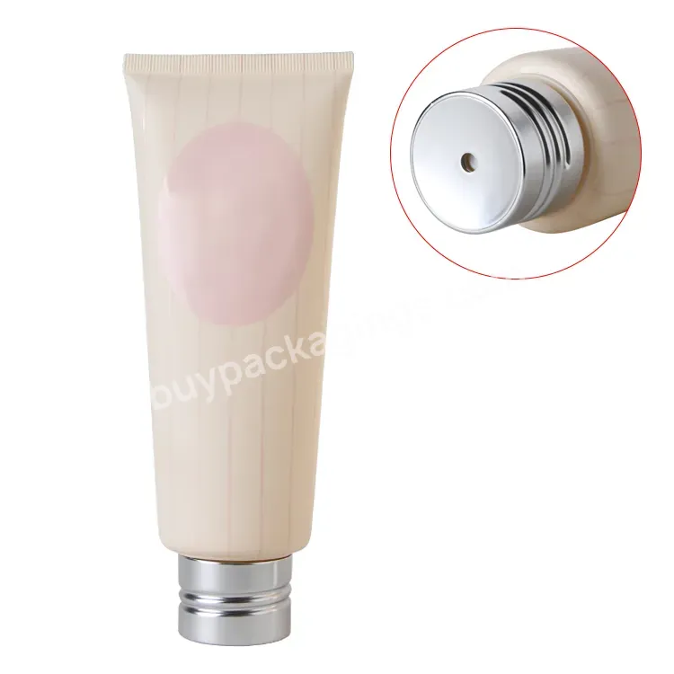 Soft Touch Plastic Pe Round Tube With Twist Open/lock Lid For Sun Cream