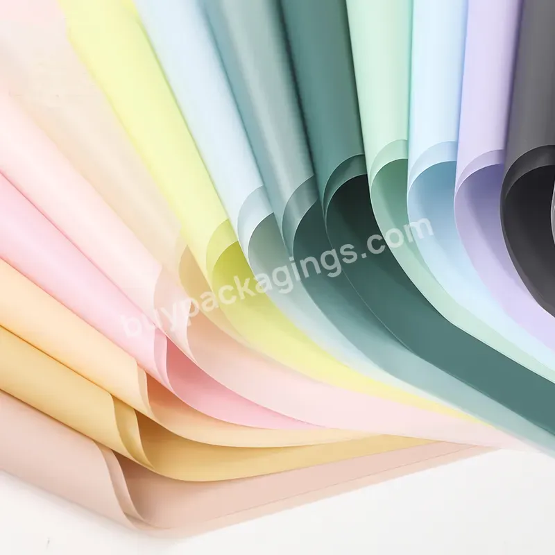 Solid Color 20 Sheets/bag Fashion Korea Style Waterproof Bouquet Flower Wrapping Paper