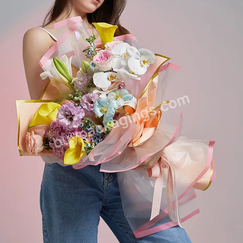 Solid Color Floral Cellophane Waterproof Paper For Wrapping Flower