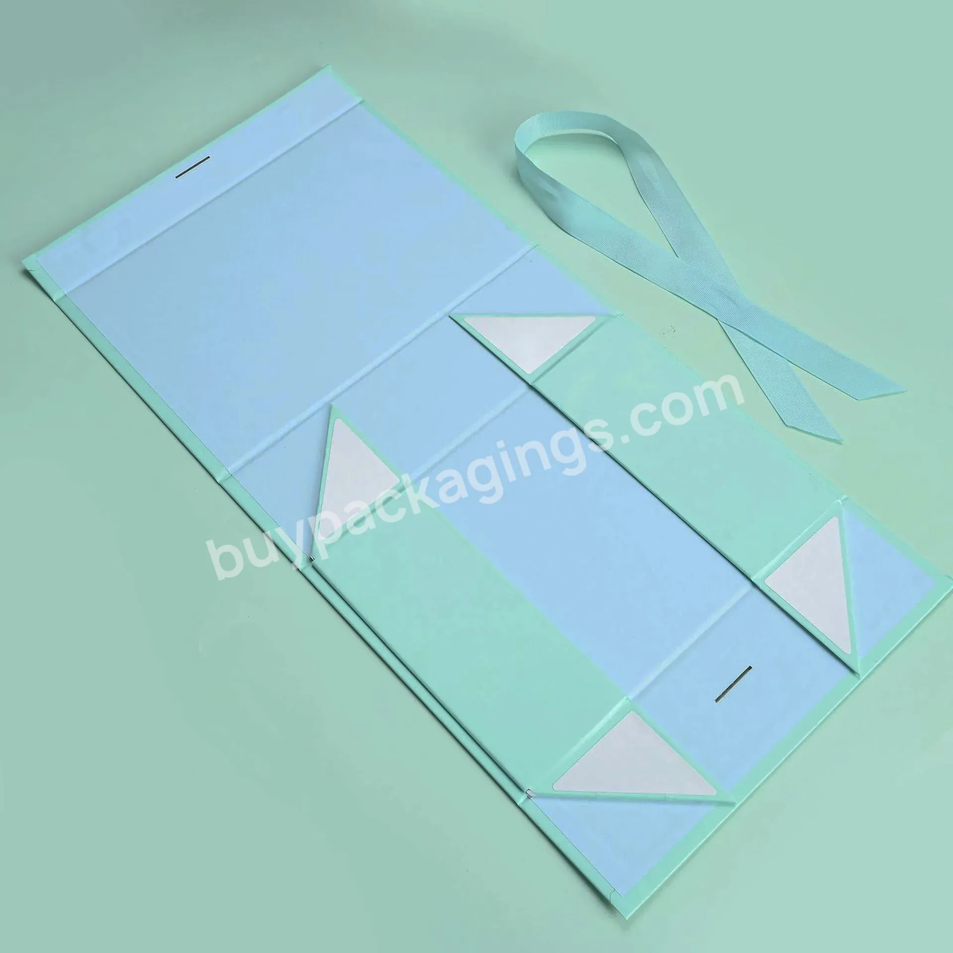 Solid Color Folding Garment Wrapping Gift Logo Flip Top Magnet Cardboard Box