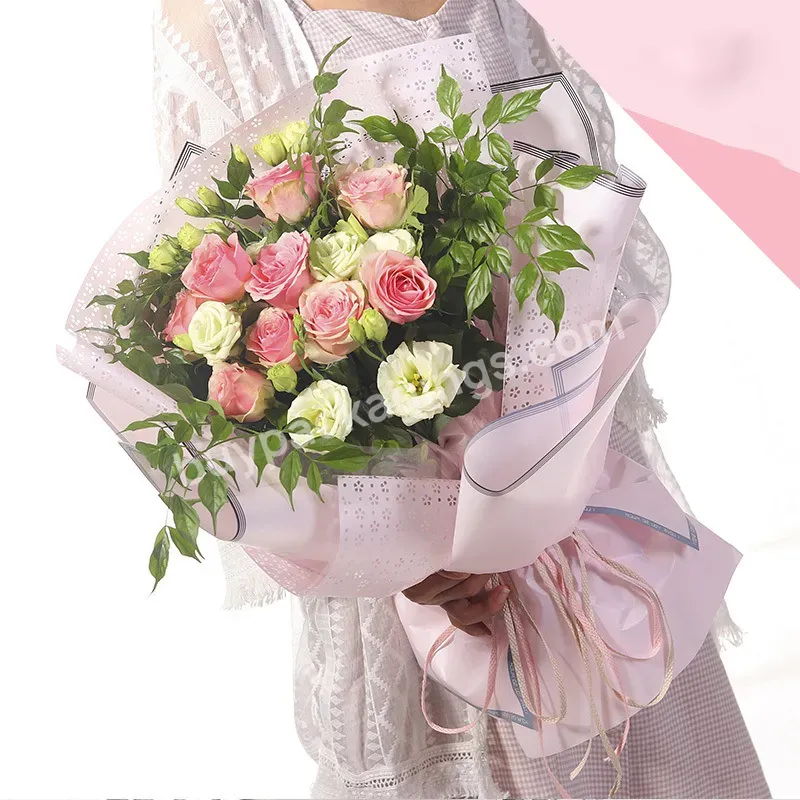 Solid-color Mist Paper Flower Wrapping Paper Bouquet Packing Material Waterproof Plastic Paper Wholesale