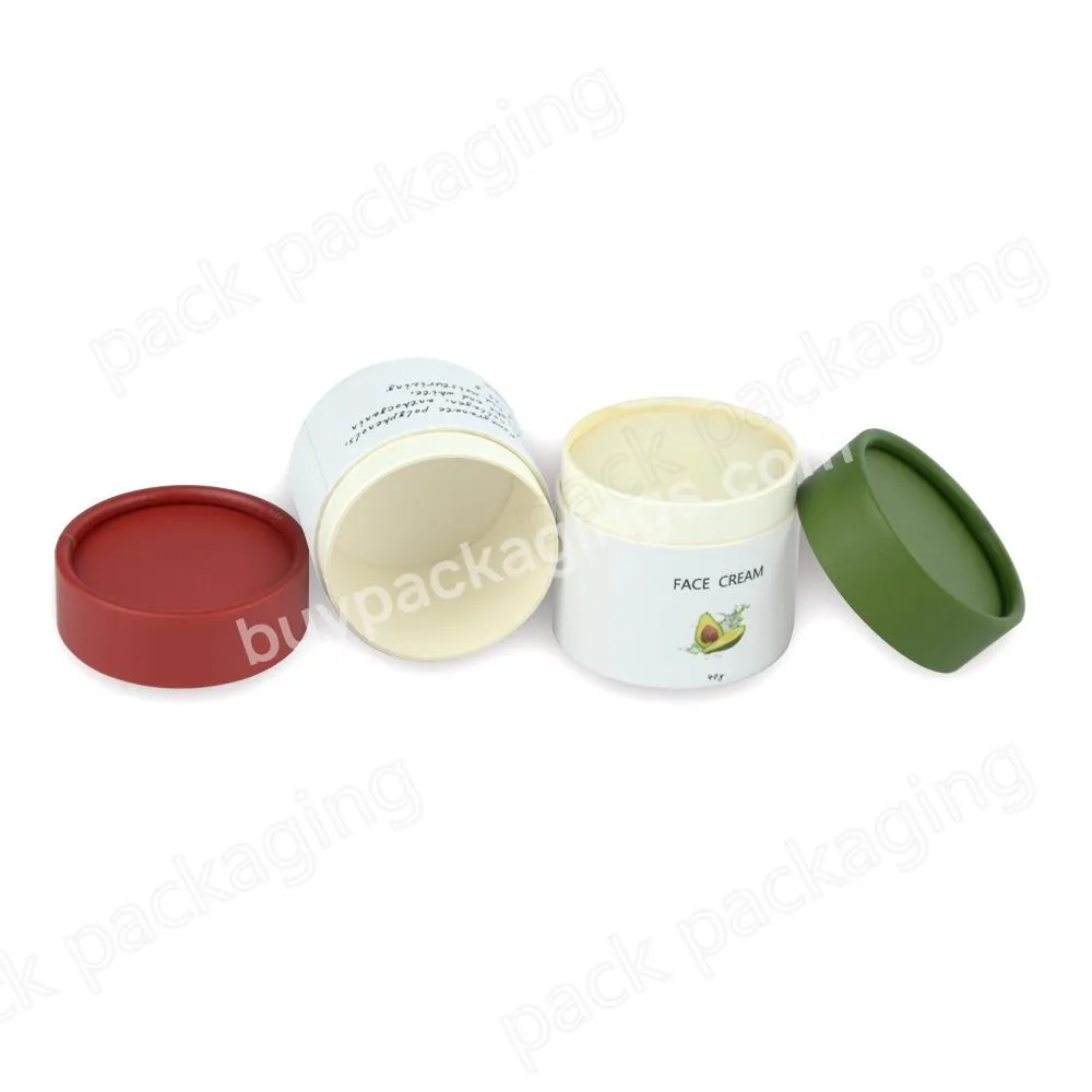 Solid perfume Container Paper Jar for Balm Shampoo Soap Bar Packaging Round Tube with Wax Paper Inside