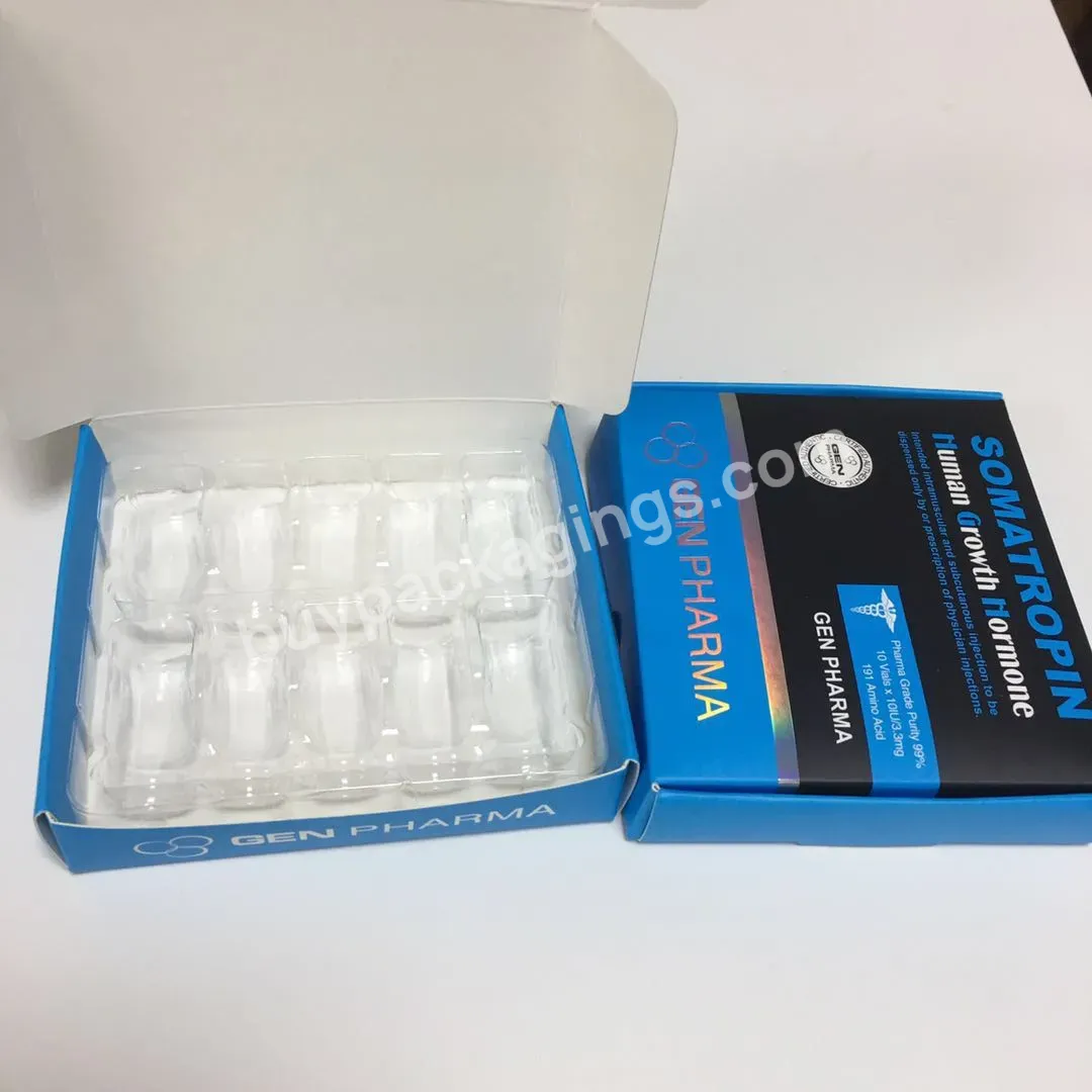 Somatropin Growth Hormone Plastic Tray 2ml Vial Hgh Packaging Boxes With Customized Design