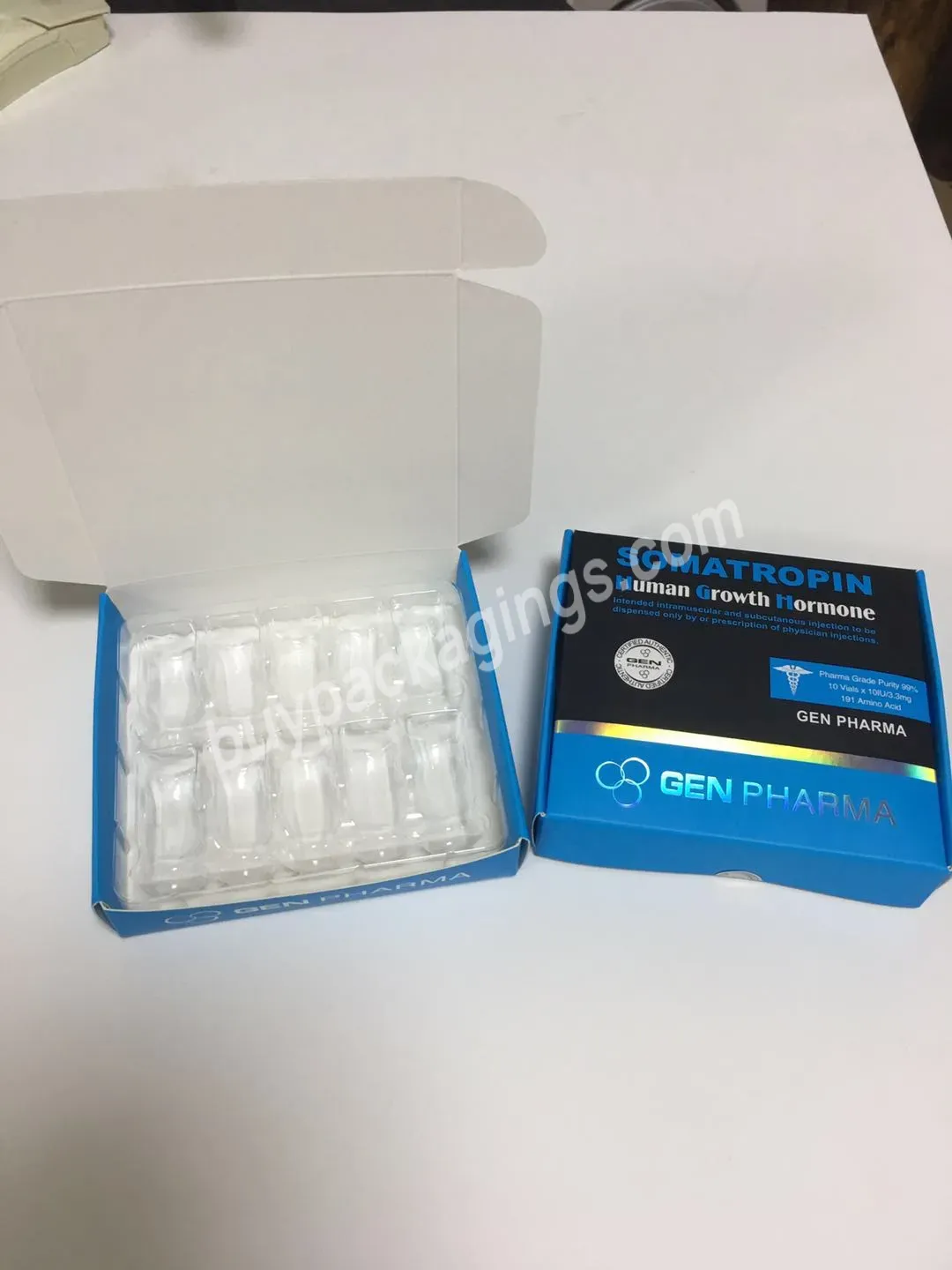 Somatropin Growth Hormone Plastic Tray 2ml Vial Hgh Packaging Boxes With Customized Design