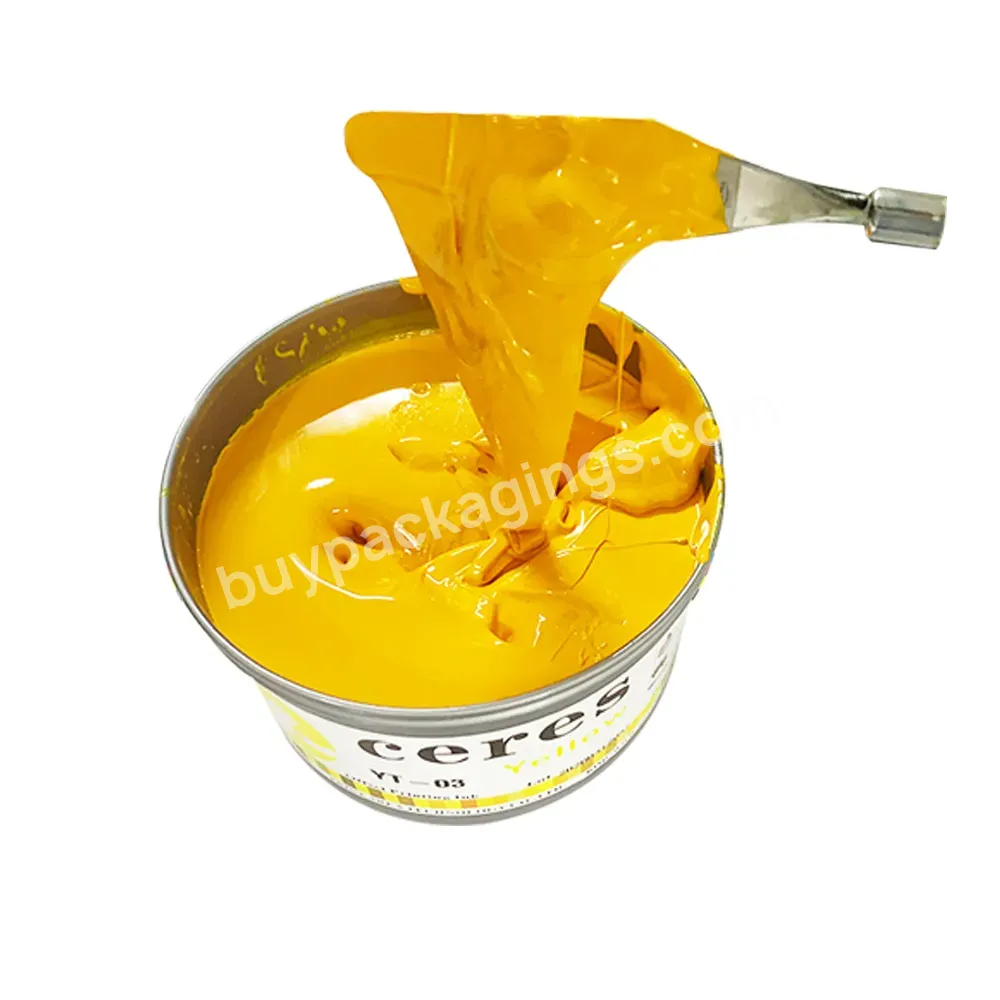 Soy Bean Ceres High Quality Yt-02 Eco-friendly Sheet-fed Soya Offset Printing Ink Yellow,1kg/can