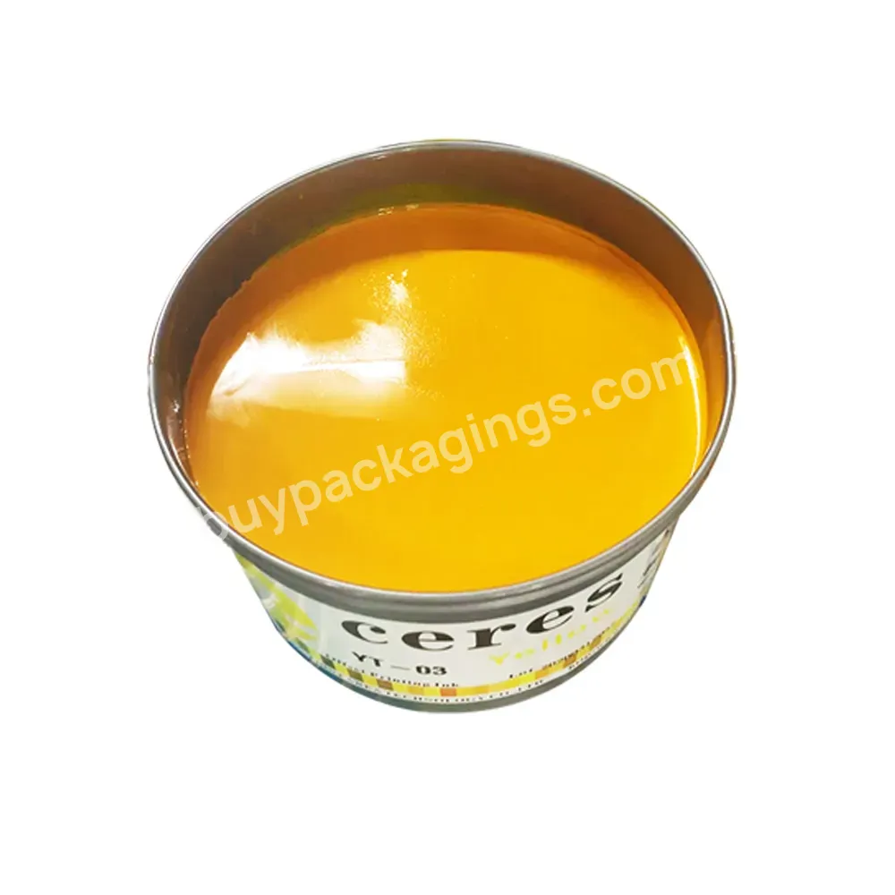 Soy Bean Ceres High Quality Yt-02 Eco-friendly Sheet-fed Soya Offset Printing Ink Yellow,1kg/can