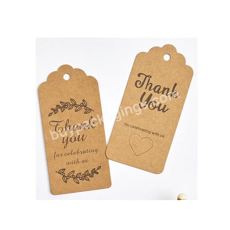 Special Shape Cardboard Fold Over Hang Tag Labels Cookie Packaging Kraft Nooddle Lash Paper Box With Hole