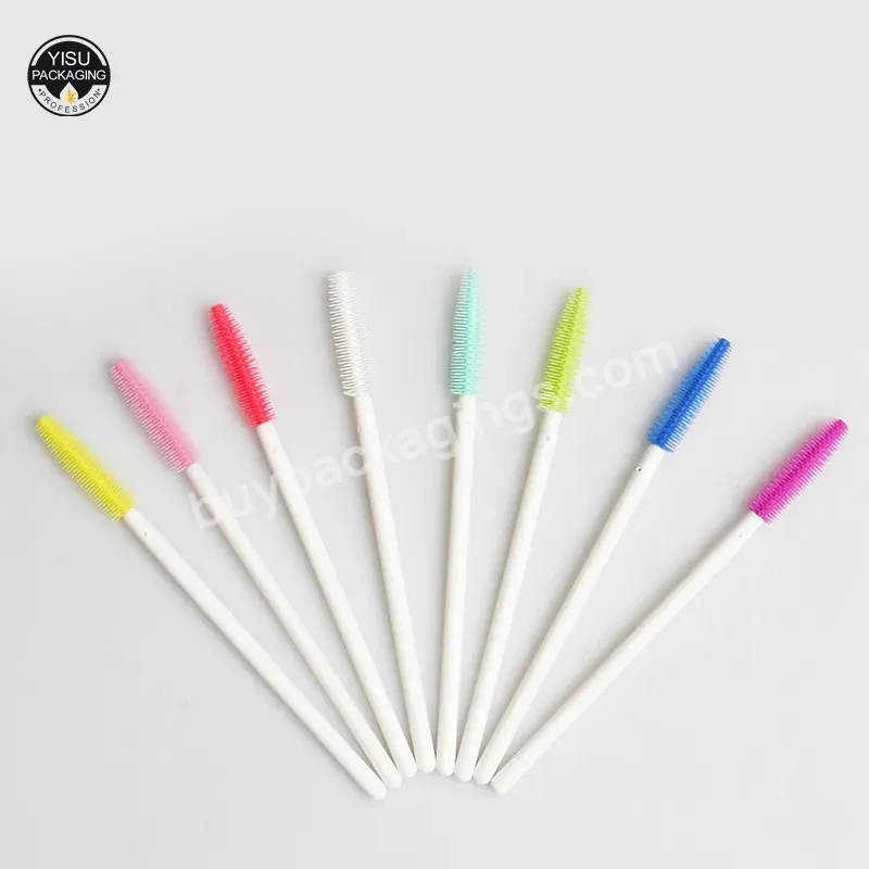 Spoolie Foundation Mascara Custom Disposable White Silicone Eyelash Extension Brush