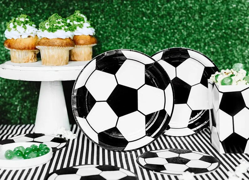 Sports Themed Children New Style Disposable Kids Soccer Paper Party Plates