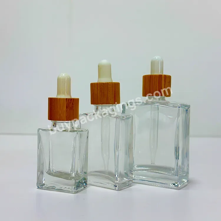 Spot 15ml 30ml 50ml 100ml 120ml 150ml Flat Square Essential Oil Bottle Glass Plastic Head Dropper Bottle