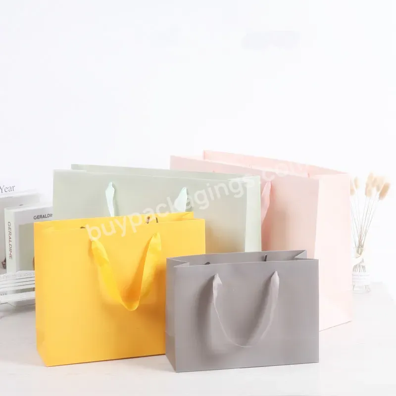 Spot-color Printing Paper Bag Luxury Bolsa De Papel Paperbag Gift Boutique Shopping Packaging Paper Bag For C