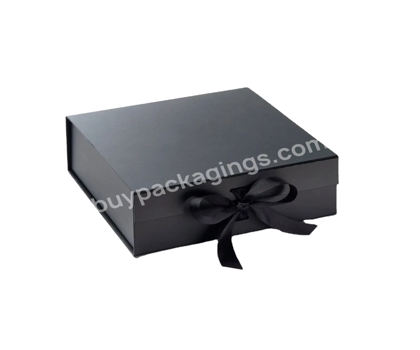 Spot Environmental Protection Paper Luxury Empty Packaging Gift Box With Ribbon Custom Magnetic Lid Gift Box