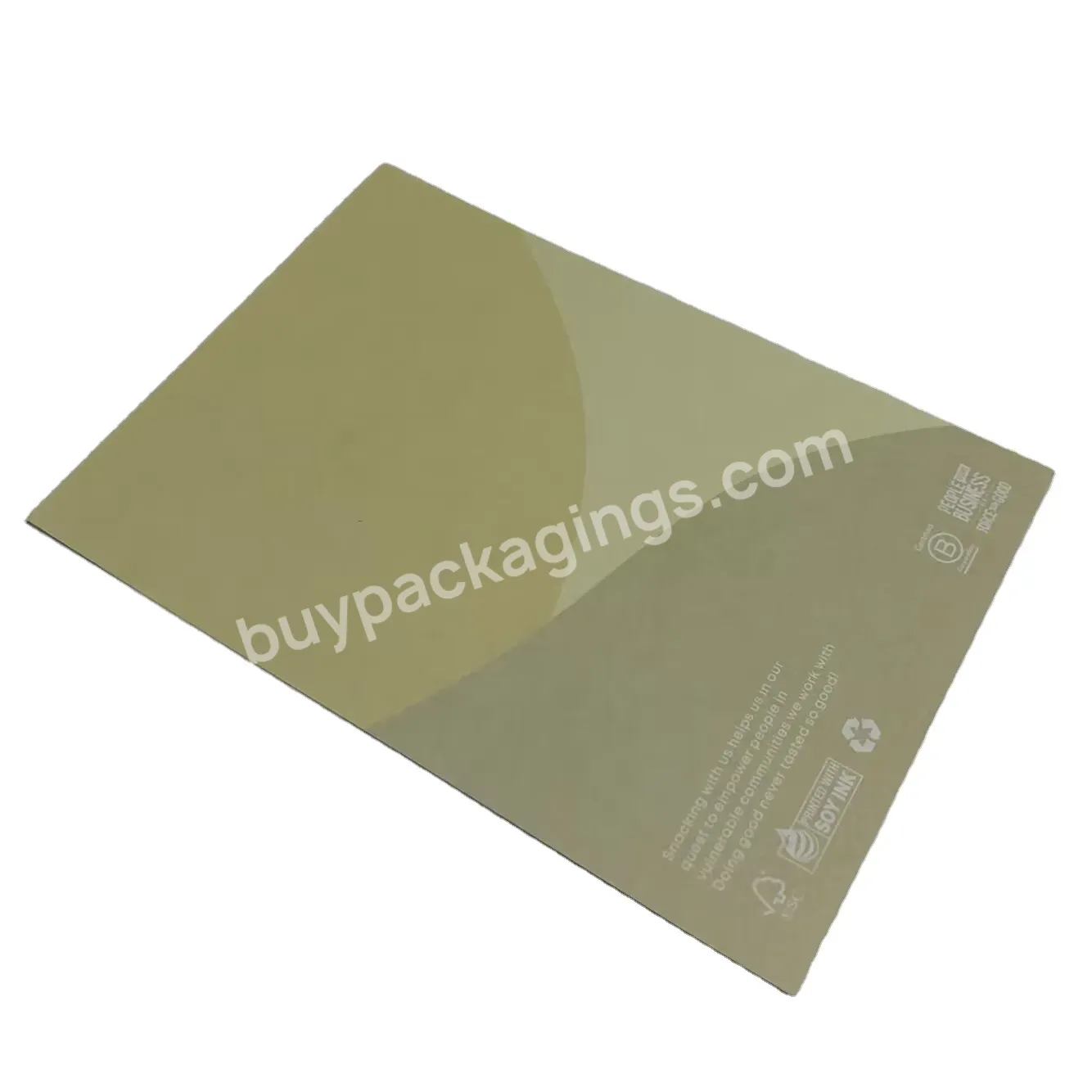 Spot Uv Logo String Button Black Kraft Custom Printed Logo Rigid Hard Flat Cardboard Photo Documents