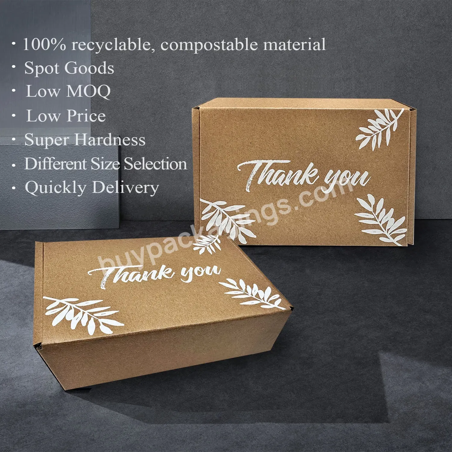 Spot Wholesale Factory Hot Sale Low Price Moq High Quality Folding Kraft Corrugated Mailer Shipping Mailing Packaging Box