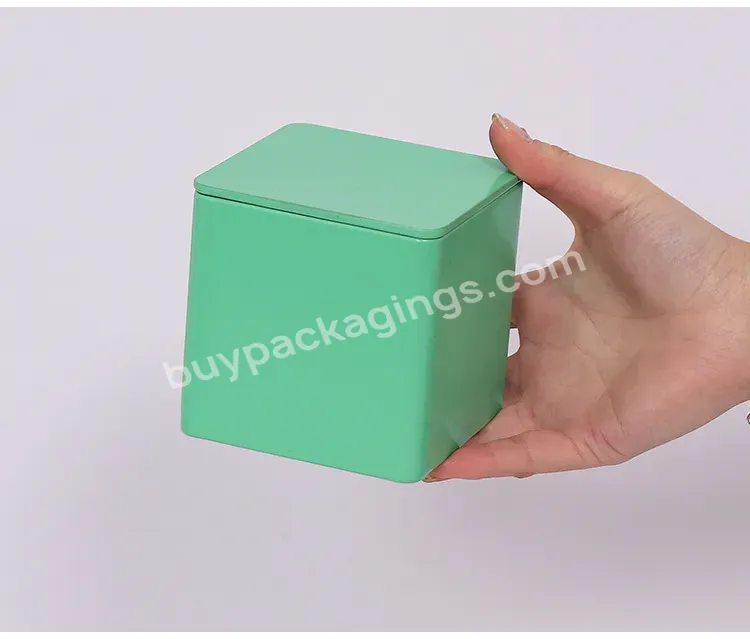 Square 85mm*85mm*85mm Tea Nuts Kernels Packaging Tin Can Metal Box With Tin Lids