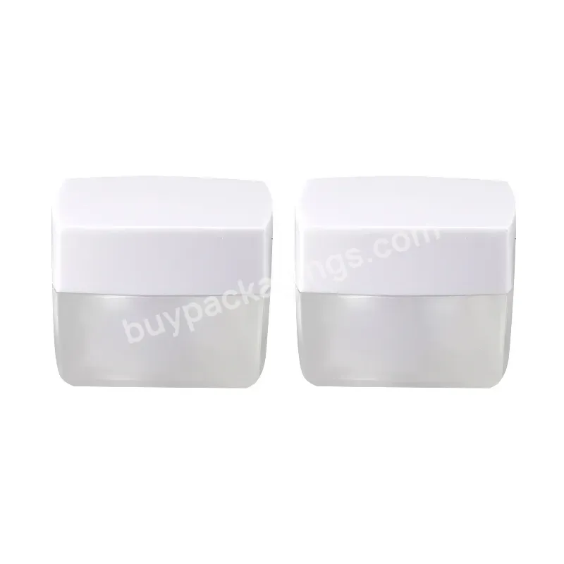 Square Frosted Acrylic Rotary Switch Cream Container Transparent Cosmetic Jar With Lid